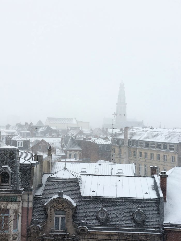 neige sur les toits d'Arras