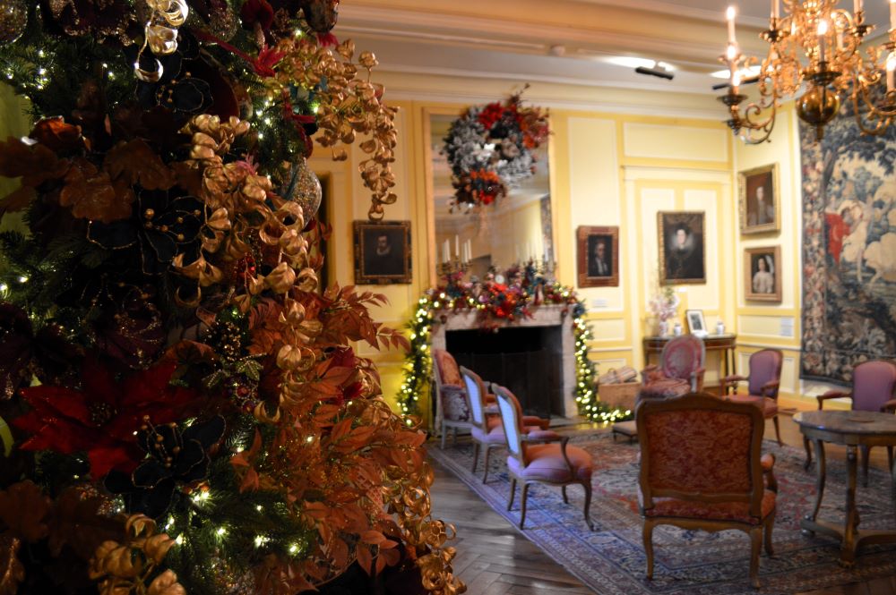 Décorations de Noël dans le salon