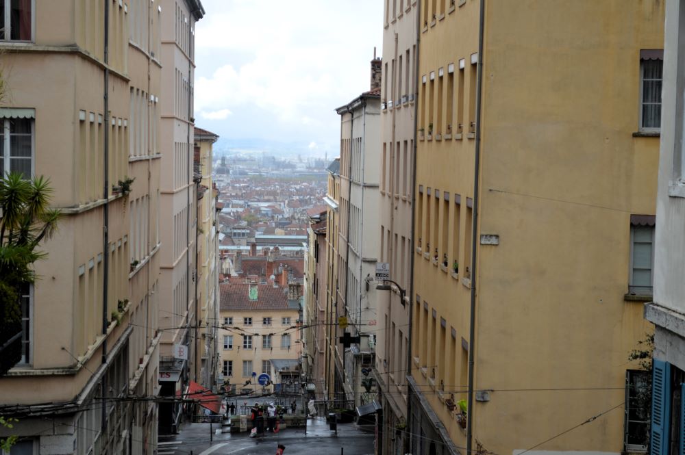 vue plongeante sur la ville de Lyon