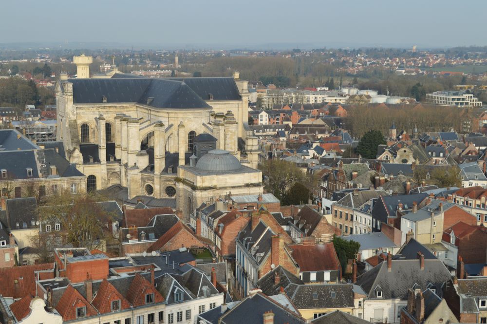 La cathédrale d'Arras vue depuis le sommet du beffroi