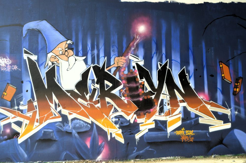 street art sous le pont des Lônes en Ardèche par le collectif Sorry Graffiti