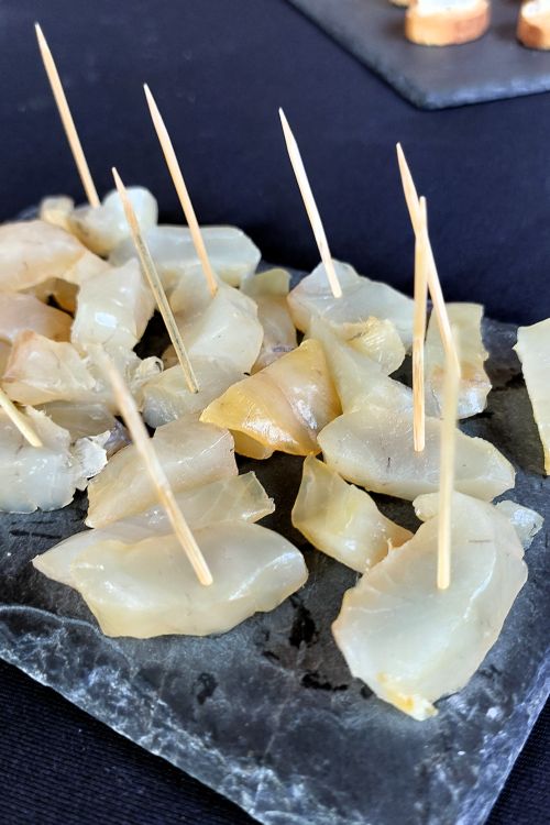 dés de sandre fumé