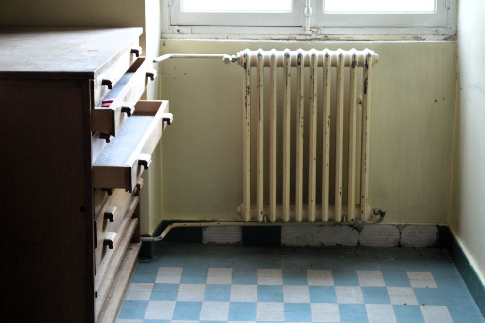 une ancienne pièce de service du centre de convalescence de la Baume d'Hostun