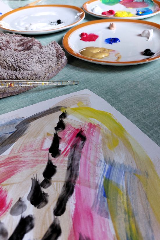 un bout de dessin et des palettes