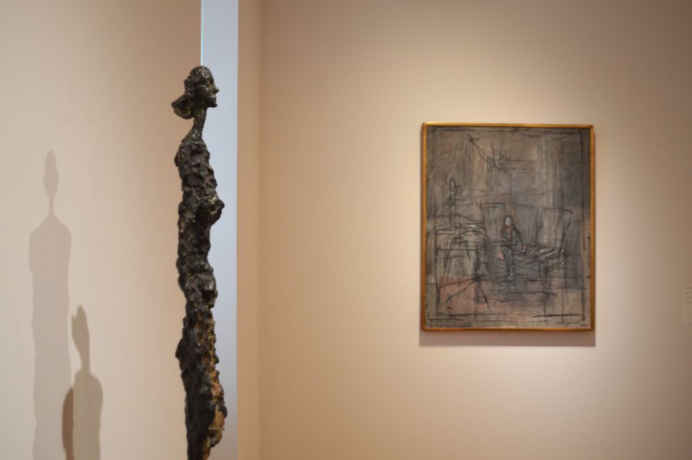 sculpture et tableau par Giacometti