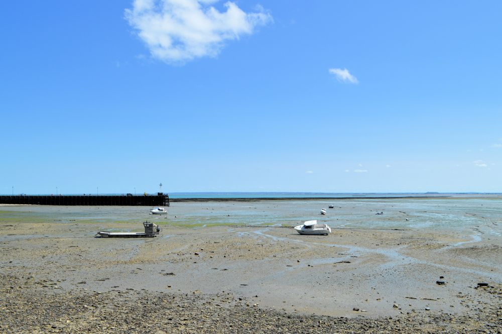 marée basse sur le port de Cancale