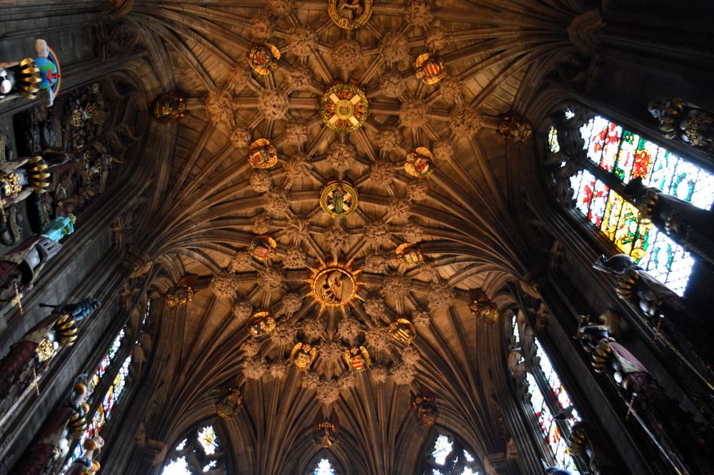 plafond de la chapelle du chardon dans la cathédrale St Giles à Edimbourg