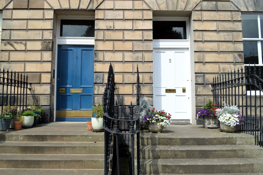 façades dans New Town à Edimbourg