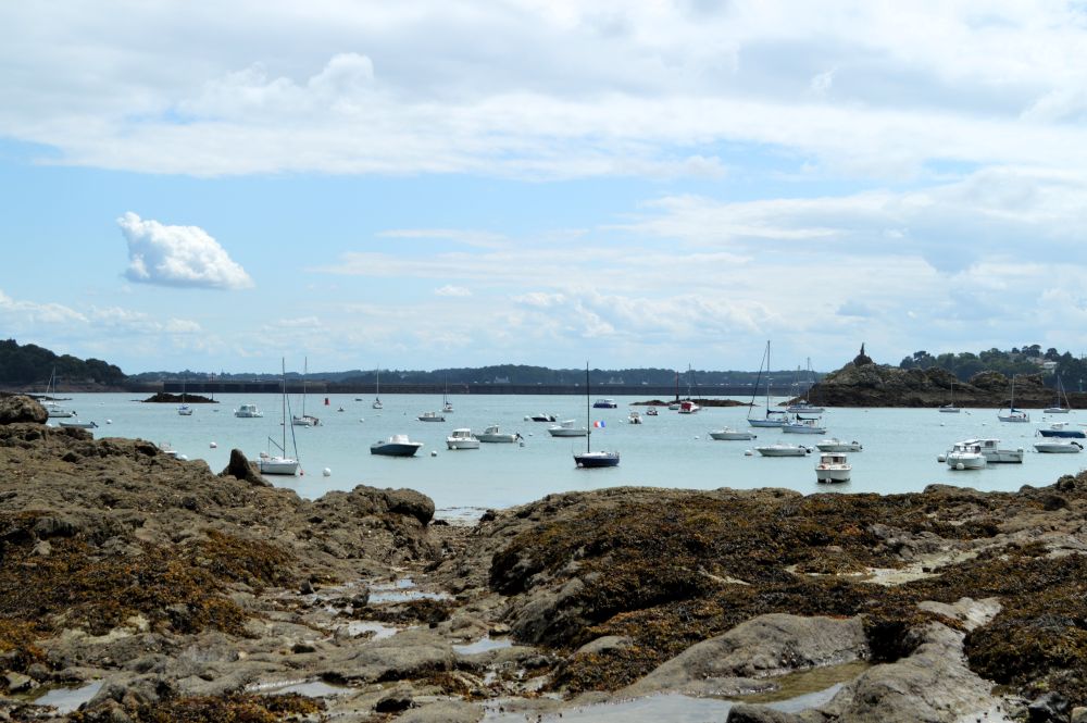vue sur l'estuaire de la Rance depuis Saint Malo dans le quartier de Saint Servan