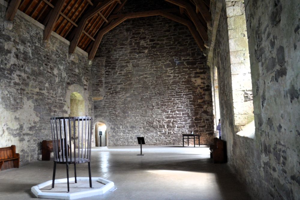 grande salle du château médiéval de Doune en Ecosse