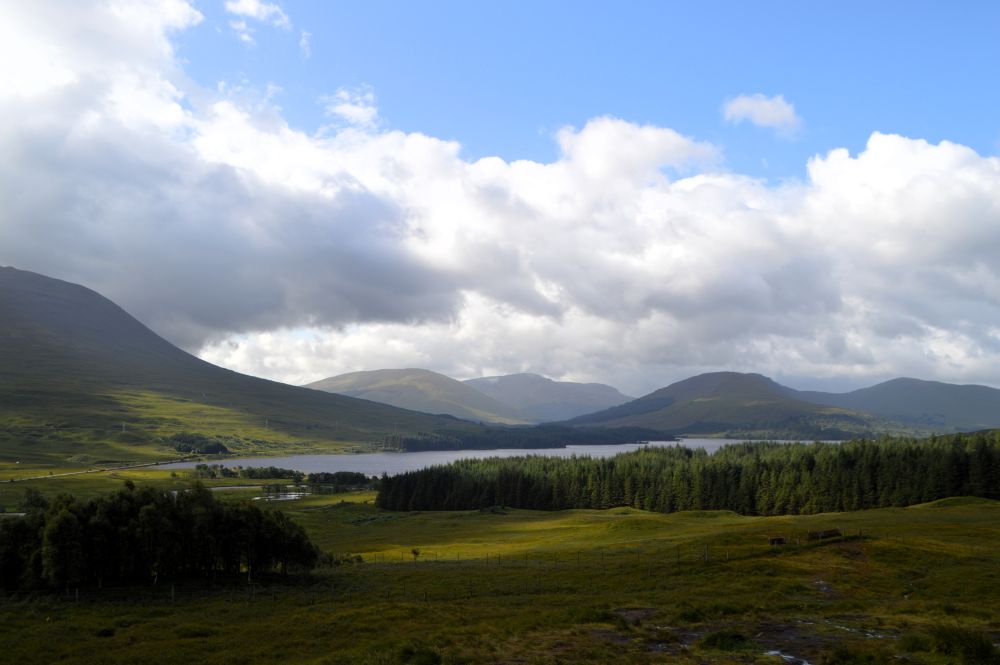 vue depuis Rannoch Moor Viewpoint sur la A82 en Ecosse