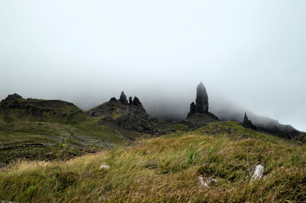 Old Man of Storr dans les nuages