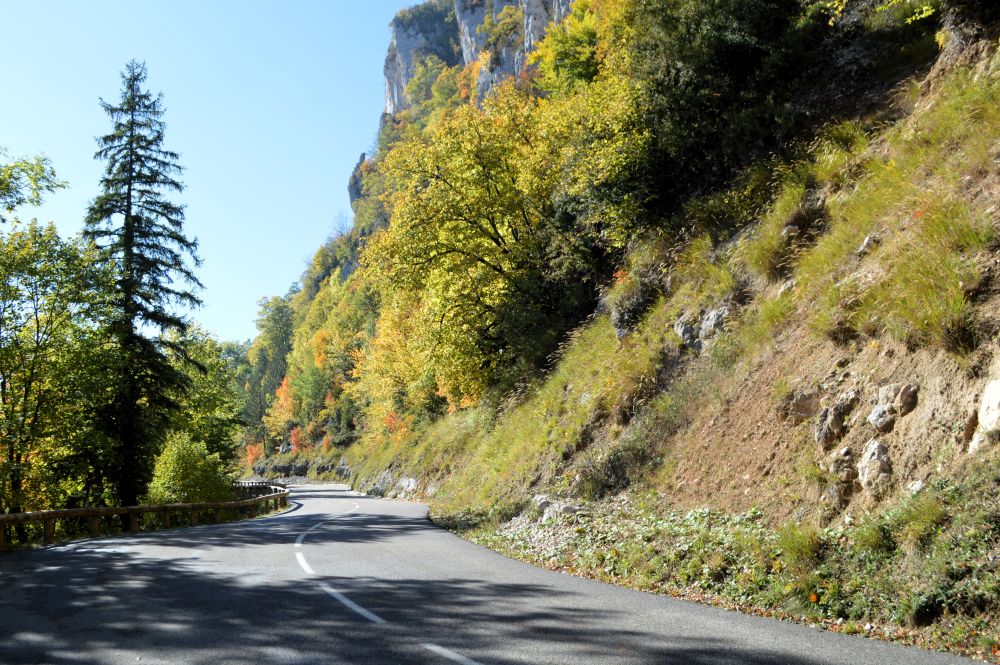 route de Combe Laval en automne
