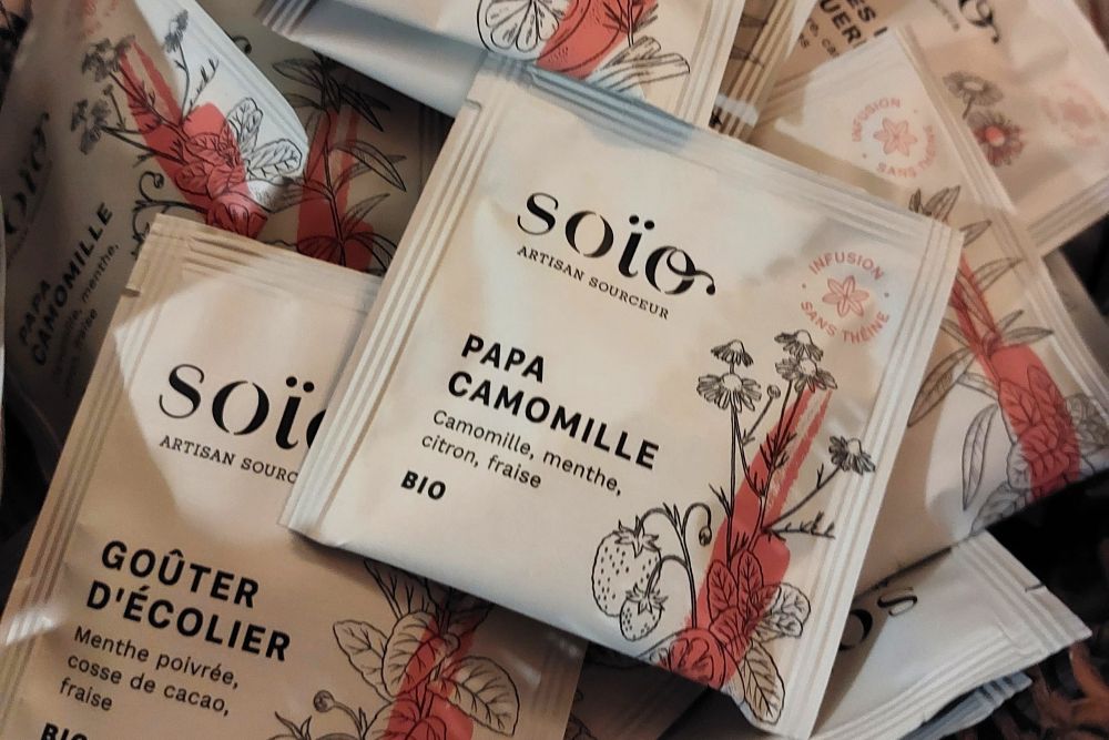 sachets d'infusion de la marque Soïo