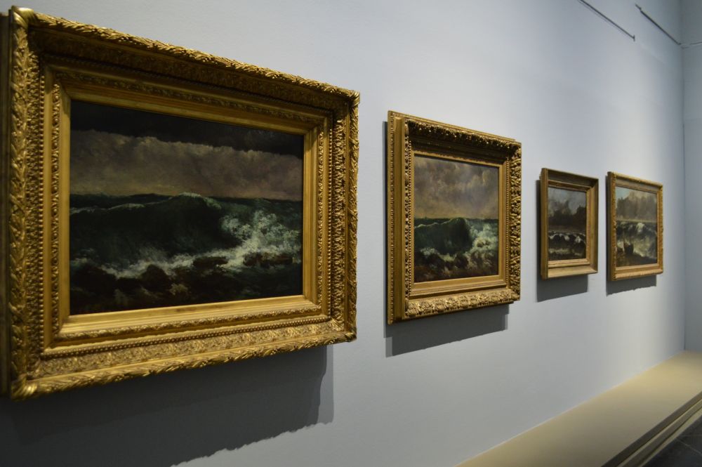 4 Tableaux La Vague par Gustave Courbet
