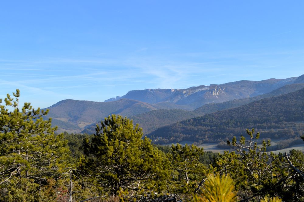 piémonts du Vercors vus depuis les hauteurs de Combovin