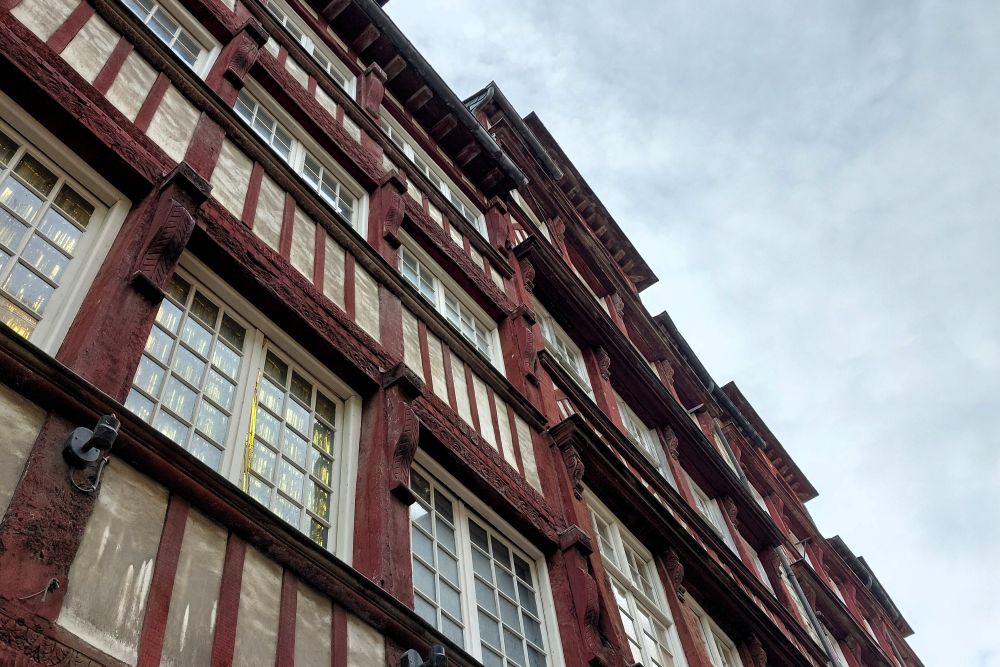 Maisons à pans de bois dans les rues de Rennes