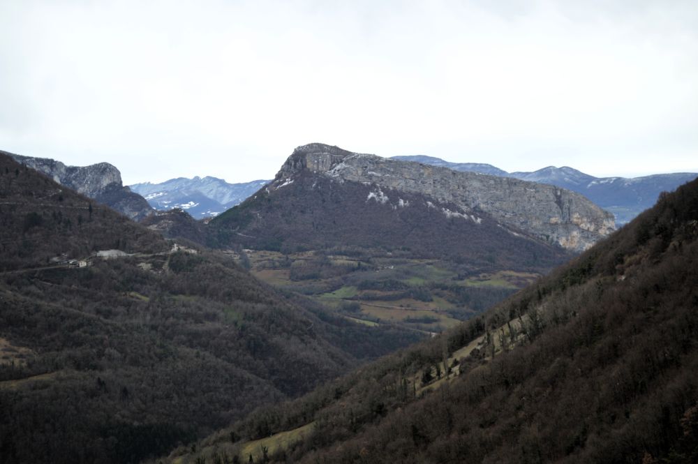 vue sur la vallée de la Bourne côté Royans depuis Choranche