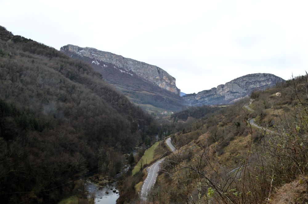 vue sur la vallée de la Bourne à Choranche