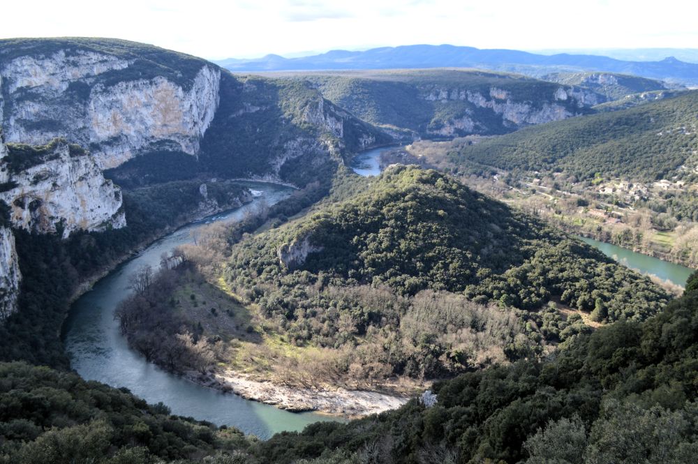 panorama dans les gorges de l'Ardèche