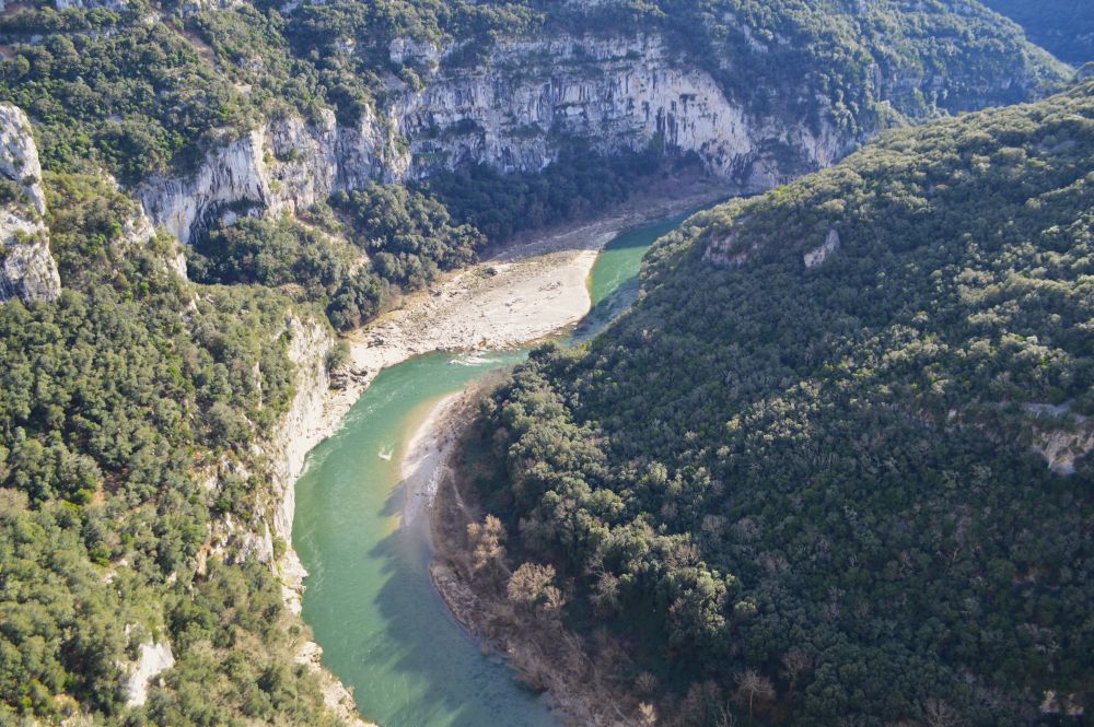 panorama dans les gorges de l'Ardèche