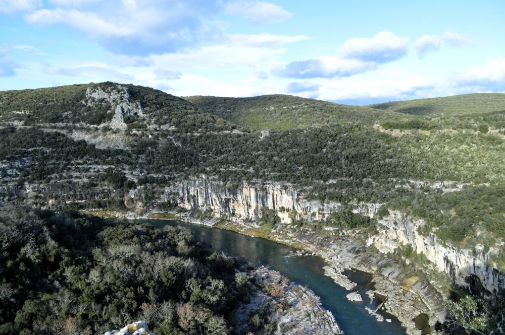 panorama dans les gorges de l'Ardèche