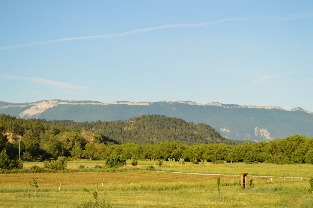vue depuis la terrasse du lodge à Valterra