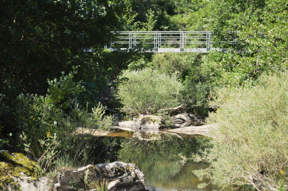 passerelle au dessus d'une rivière