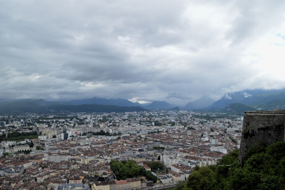 vue sur Grenoble depuis la Bastille