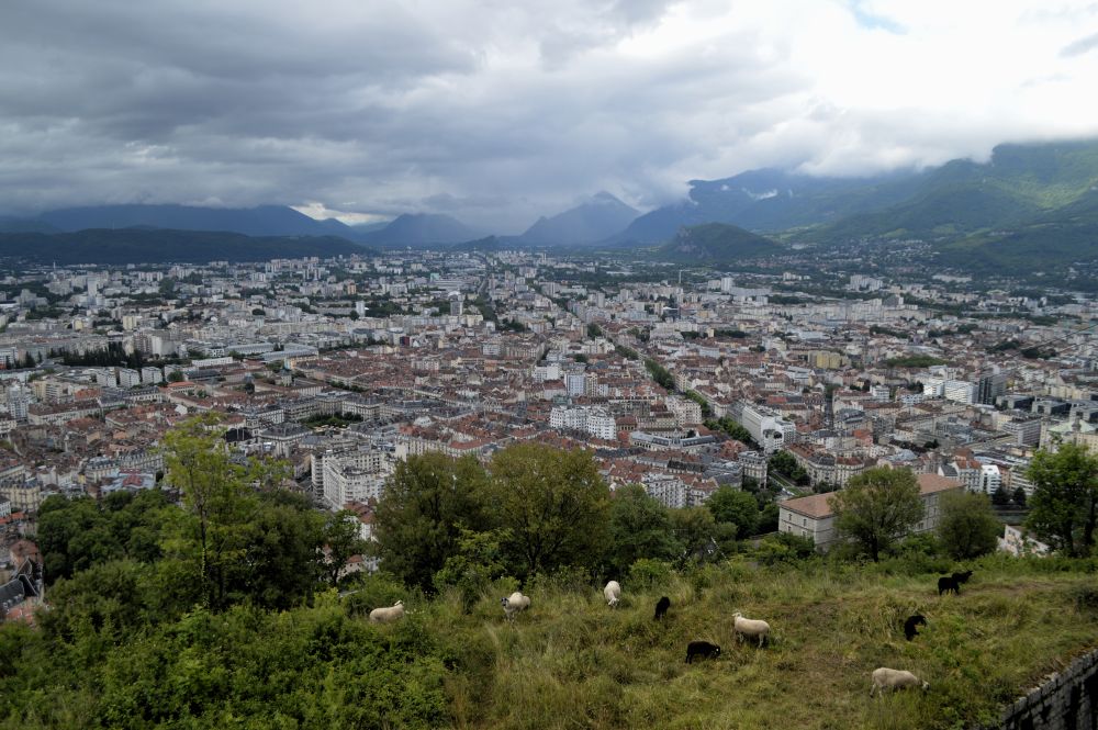 vue sur Grenoble depuis la Bastille