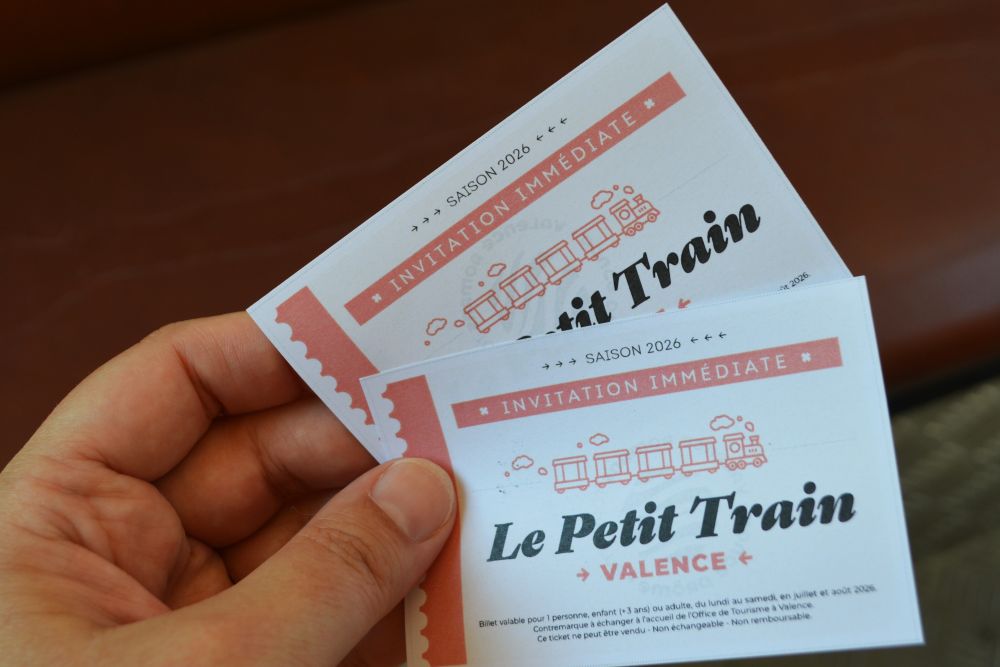 billets pour le petit train de Valence