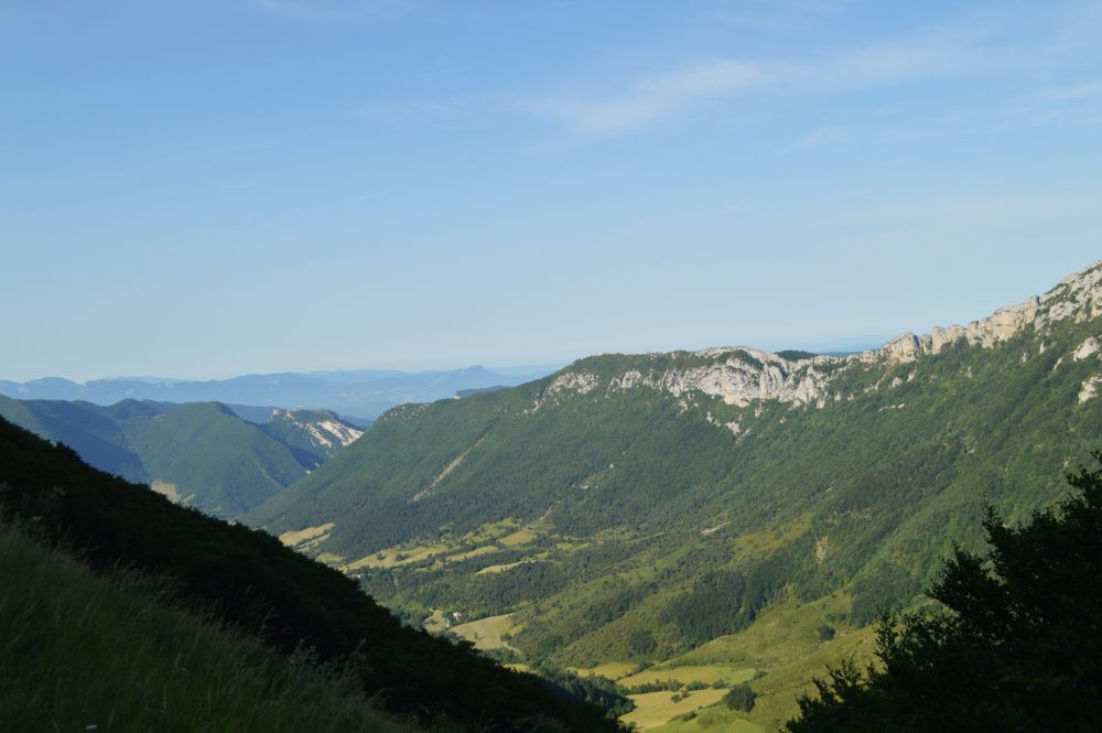 vallée d'Omblèze depuis le pied du Roc de Toulau