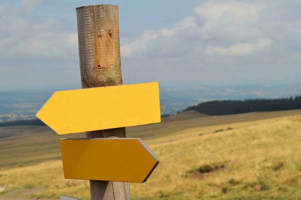 en chemin vers la Banne d'Orchande