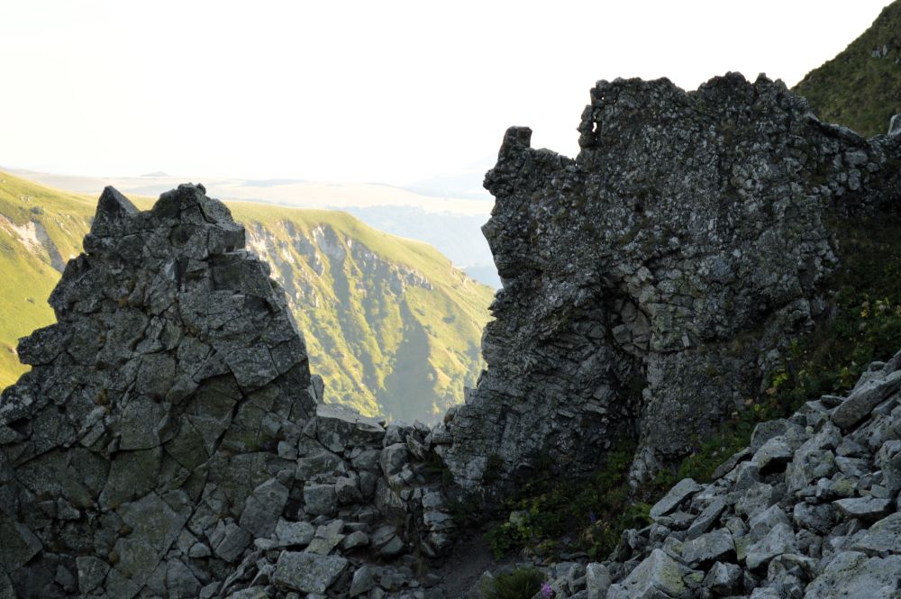 au col de Courre dans le massif du Sancy