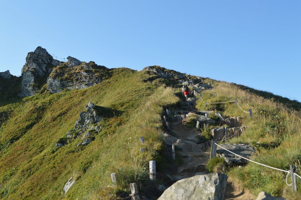 sur les crêtes dans le massif du Sancy