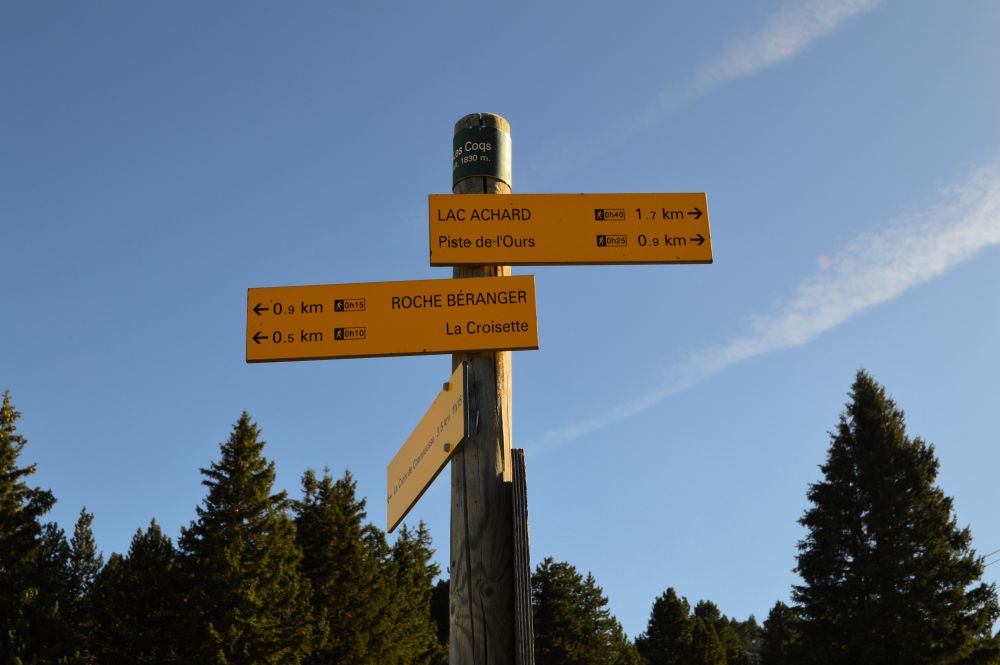 panneau de randonnée