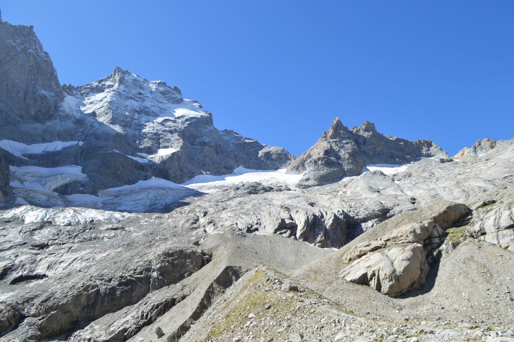 glacier dans le massif des Ecrins