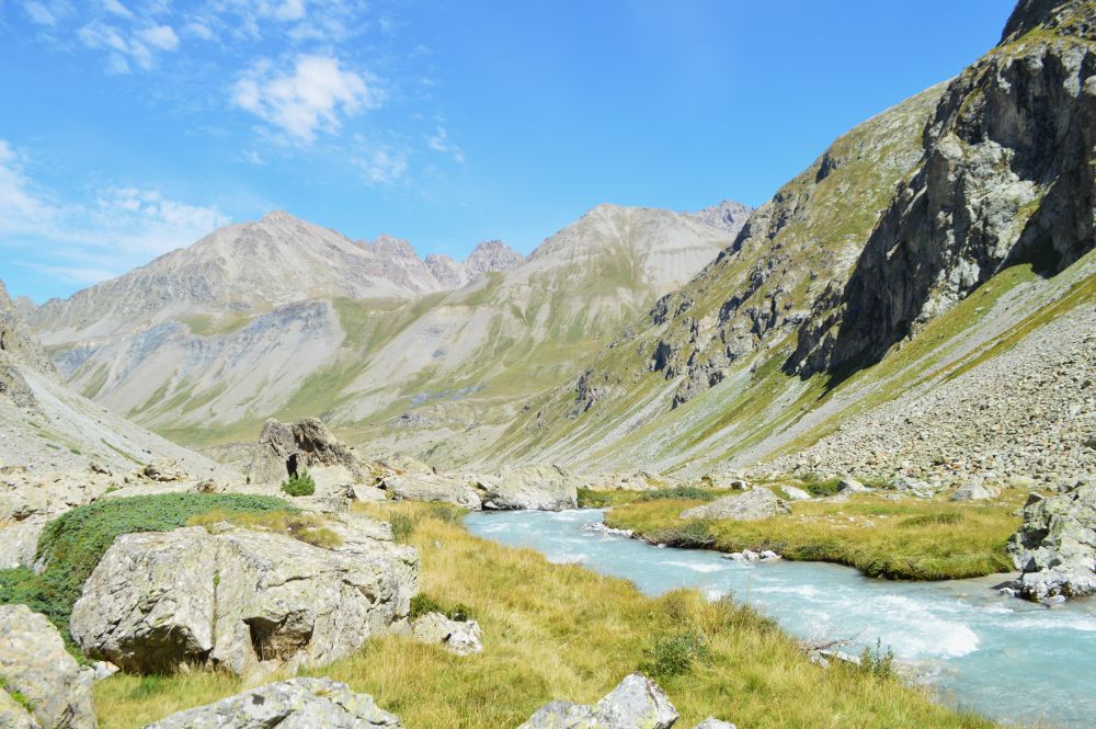 paysage montagnard dans les Alpes avec une rivière