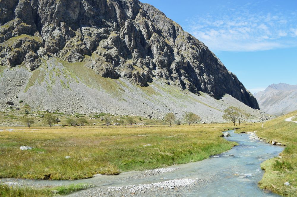 paysage montagnard dans les Alpes avec une rivière