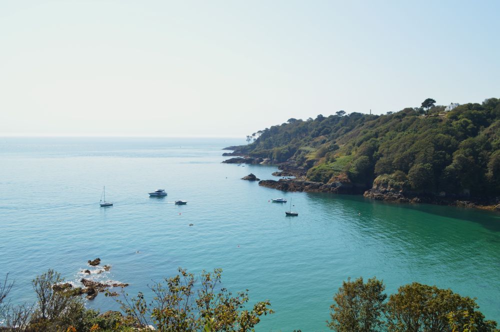 le mouillage de Fermain Bay à Guernesey
