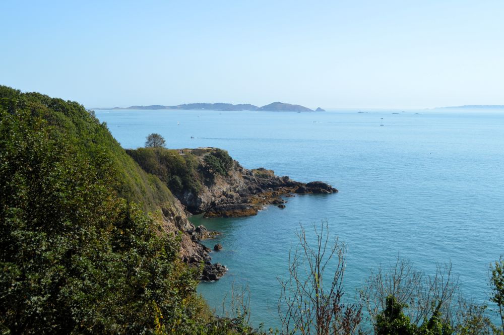 vue sur Herm depuis Guernesey