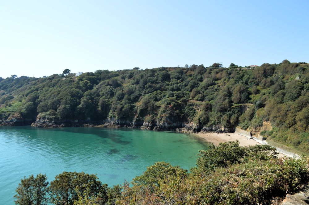 vue sur Fermain Bay à Guernesey